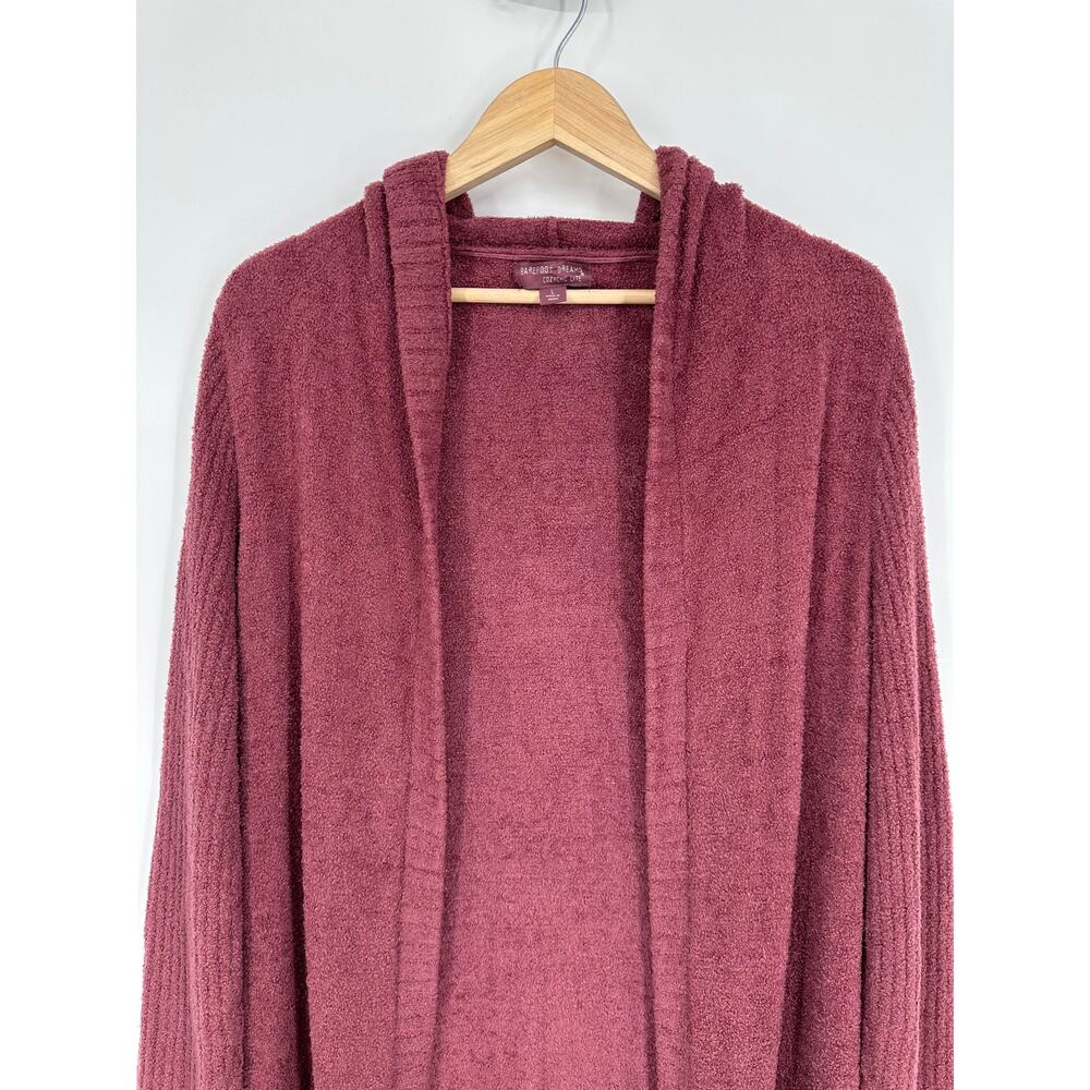 Barefoot Dreams CozyChic Lite Relaxed Hooded Cardi with Pockets Cardigan Sweater - Picture 5 of 12